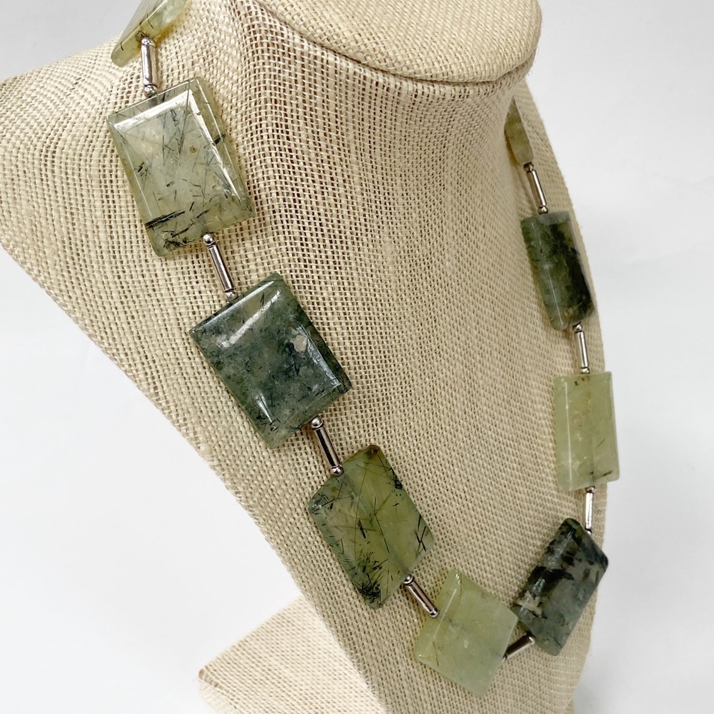 Genuine Gemstone Statement Necklace - image 3